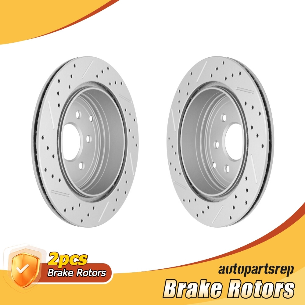Rear Drilled Brake Rotors for Nissan Pathfinder 2005-2010 2011 2012 All Models