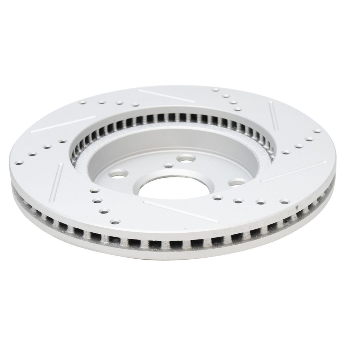 TRQ Front Metallic Brake Pad & Performance Drilled Slotted Coated Rotor New