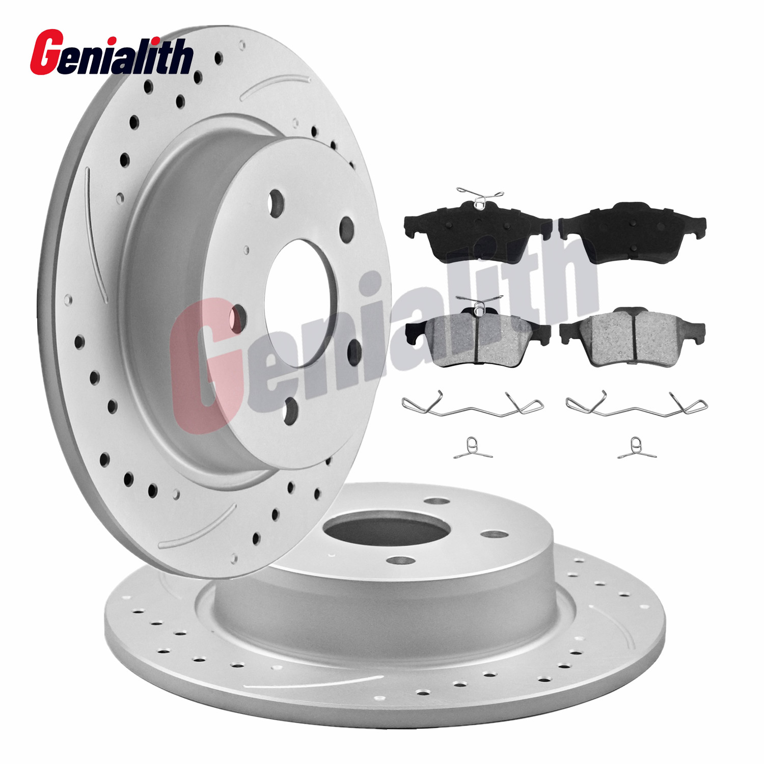 11.02 in Rear Disc Rotors Ceramic Brake Pads Kit For Ford Escape 2013 – 2016