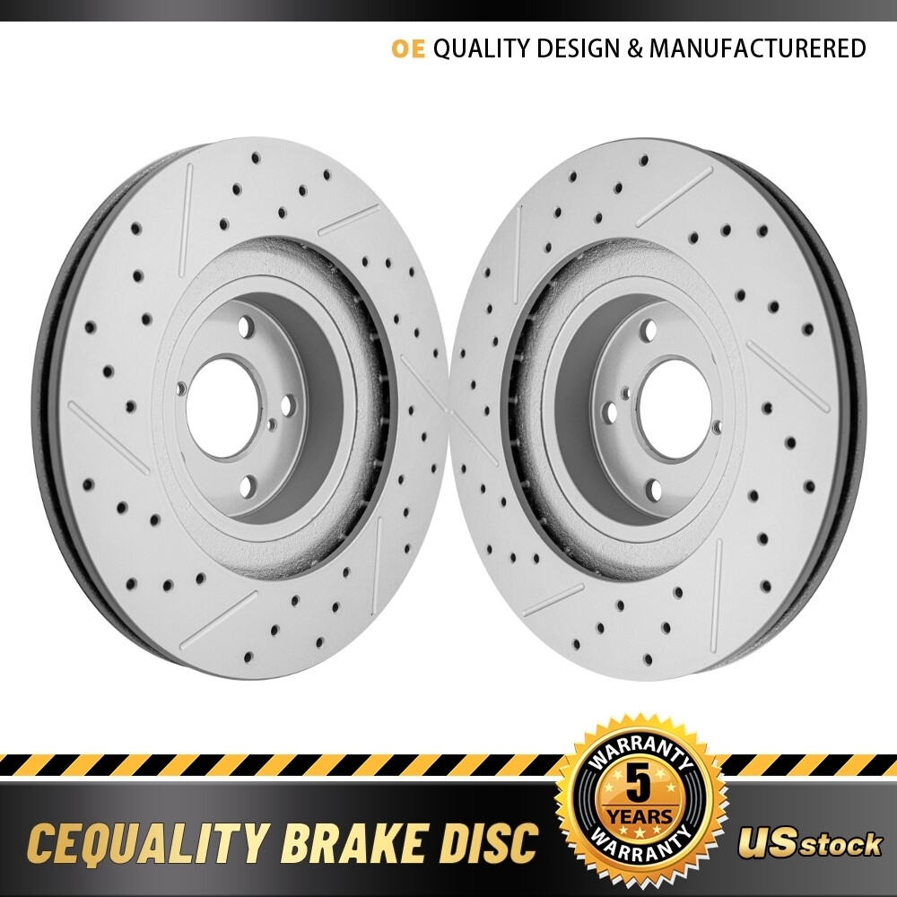 Front Drilled Disc Brake Rotors For Subaru Forester Impreza Outback XV Legacy