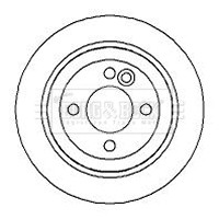 2x Brake Discs Pair Solid Rear 259mm BBD4257 Borg & Beck Set 34115030212 Quality