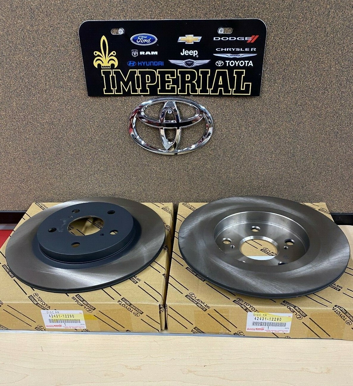 2008-2015 SCION XB GENUINE OEM NEW REAR DISC BRAKE ROTORS x 2 4243112290