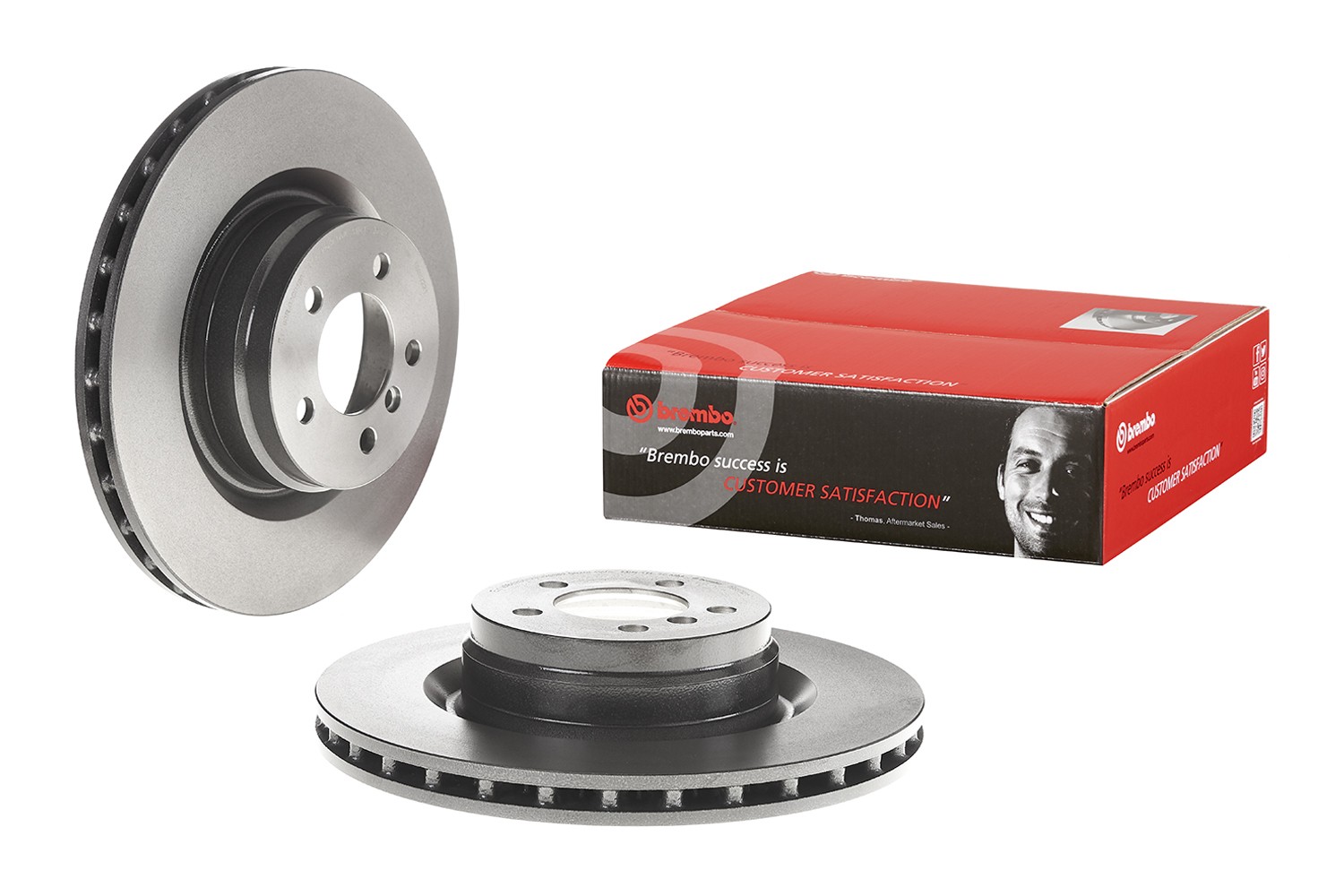 Brembo Front Left or Right Coated 360mm 5 Lugs Brake Disc Rotor for Range Rover