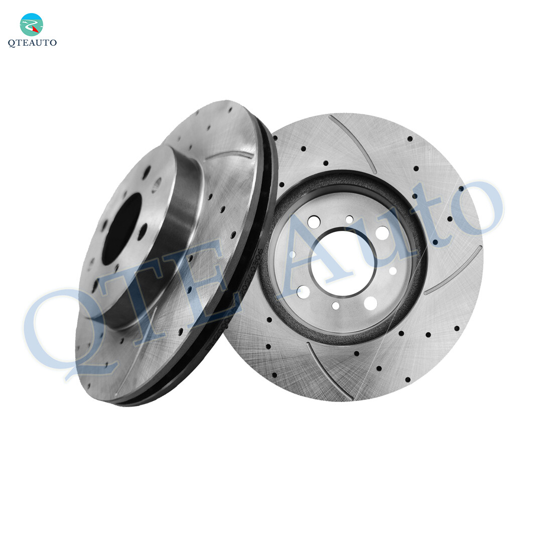 Front Drilled Slotted Brake Disc Rotors For 1990-2001 Acura Integra
