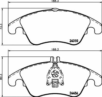 TEXTAR Front DISCS + PADS + SENSORS for MERCEDES Est C320 CDI 4matic 2007-2014