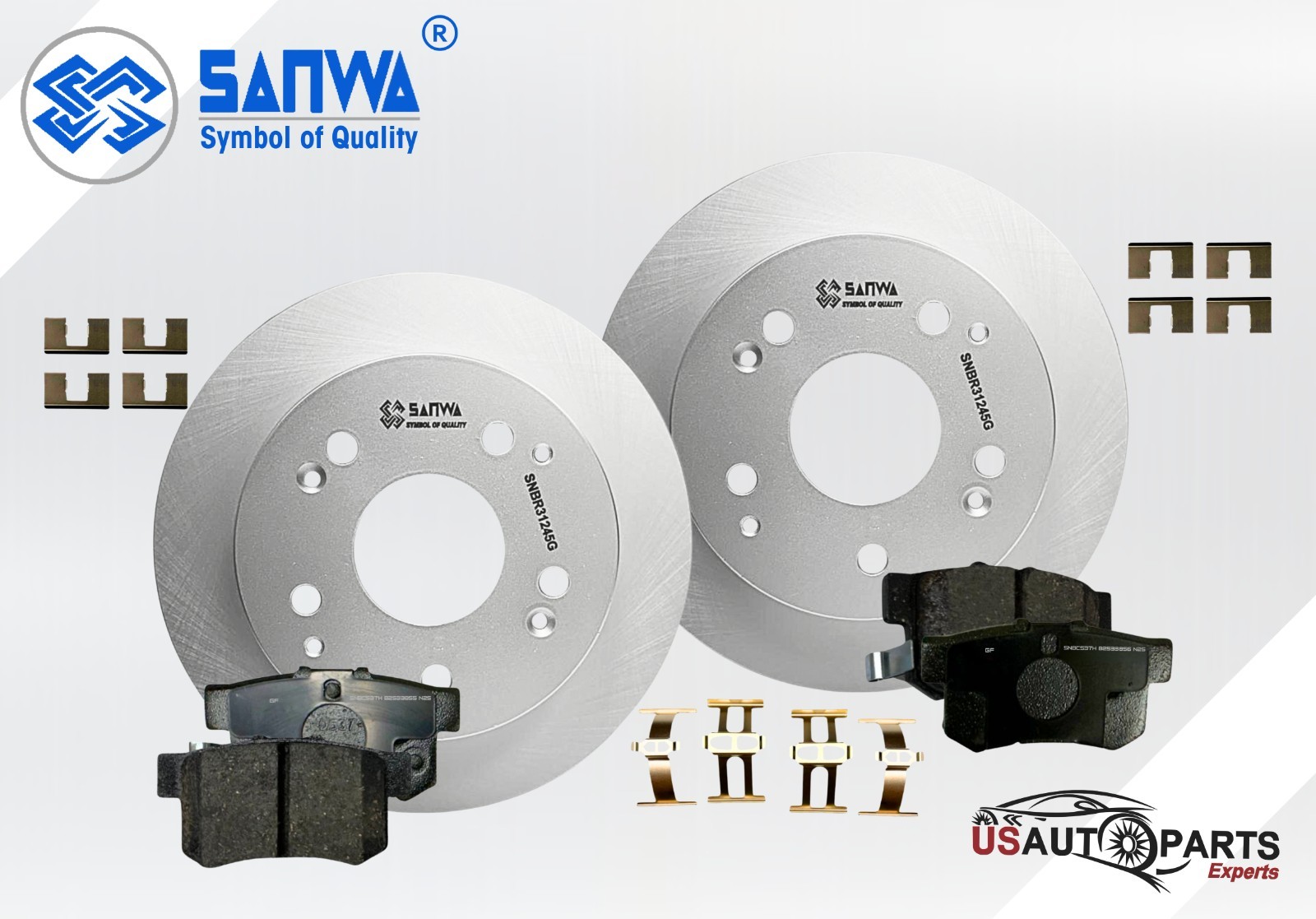 REAR BRAKE ROTOR SOLID GEOMET COATED &CERAMIC PAD KIT 290 mm FOR HONDA 1997-2006