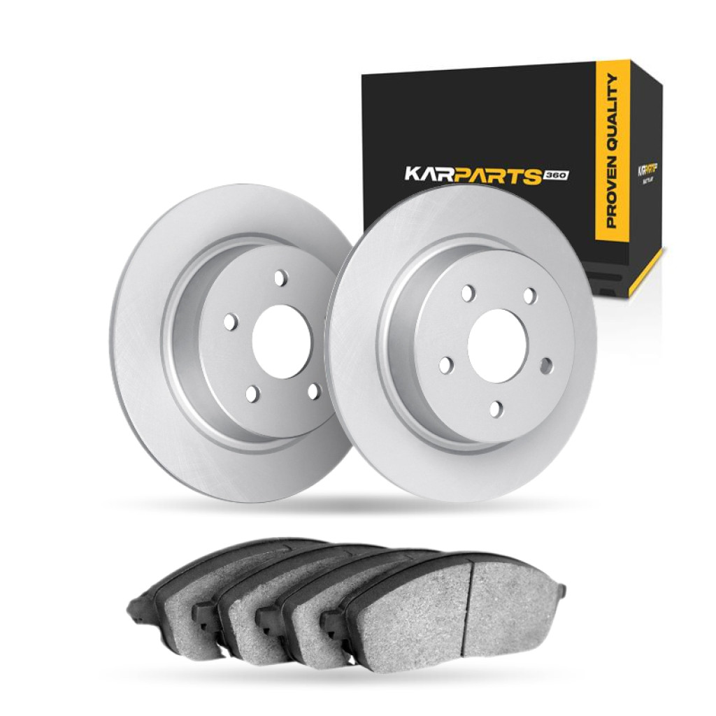 For Audi Q3 2015 Brake Rotor Set Rear | Cast Iron | Vented | Plain Rotor Style
