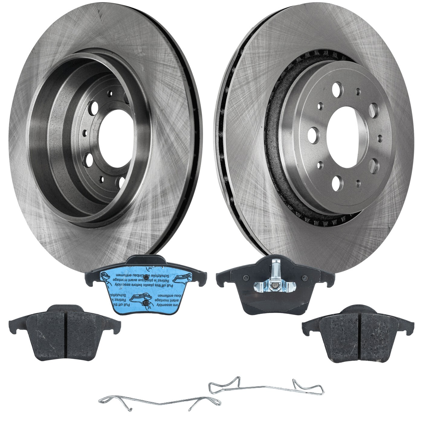 Rear Brake Disc Rotors and Pads Kit For Volvo XC90 2003 2004 2005 2006 2007-2014