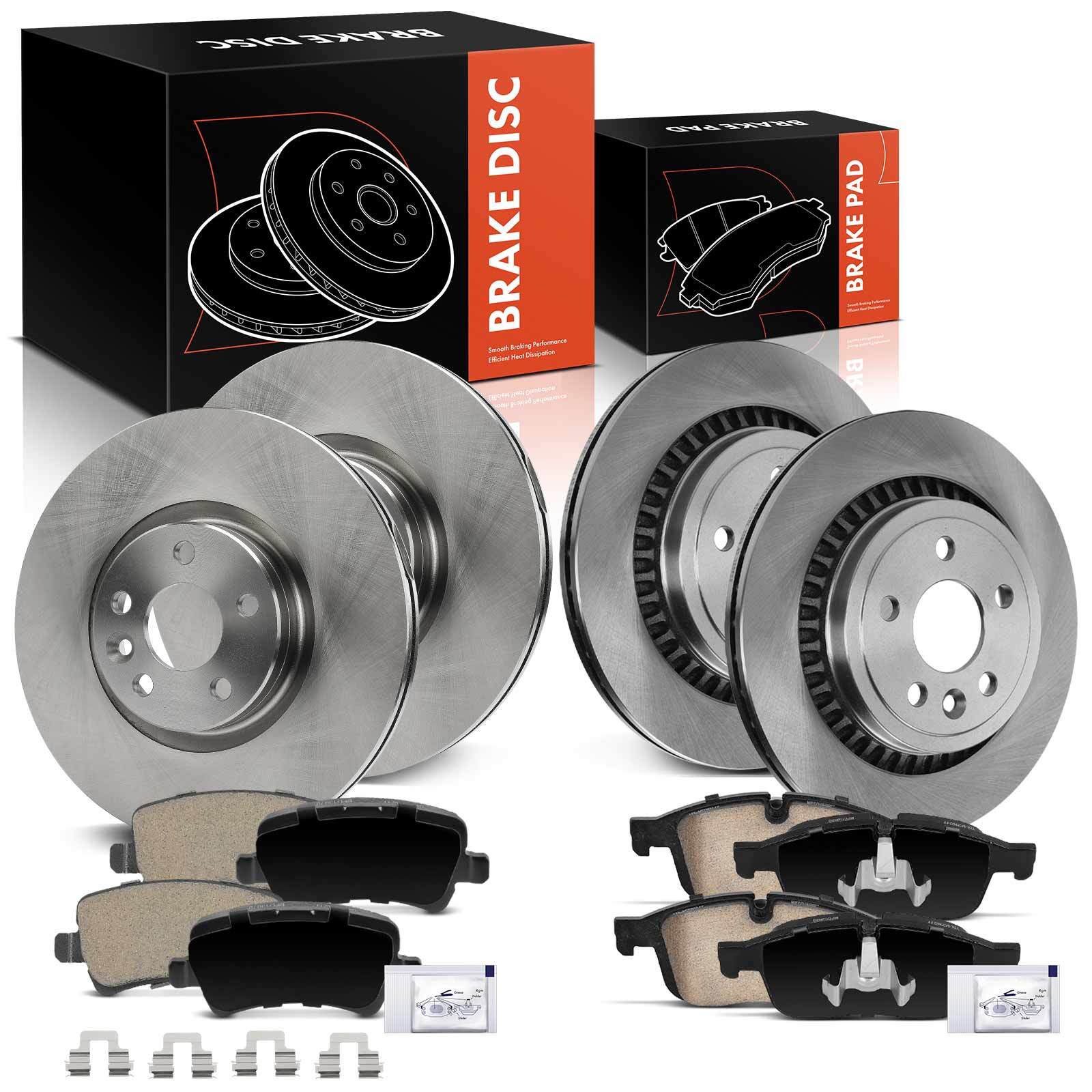 12x Disc Rotors & Brake Pads for Volvo XC60 16-17 Front & Rear Left & Right Side