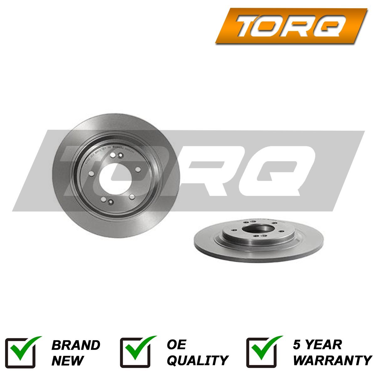 Brake Discs Rear Torq Fits Kia Optima 2015-2019 58411D4650