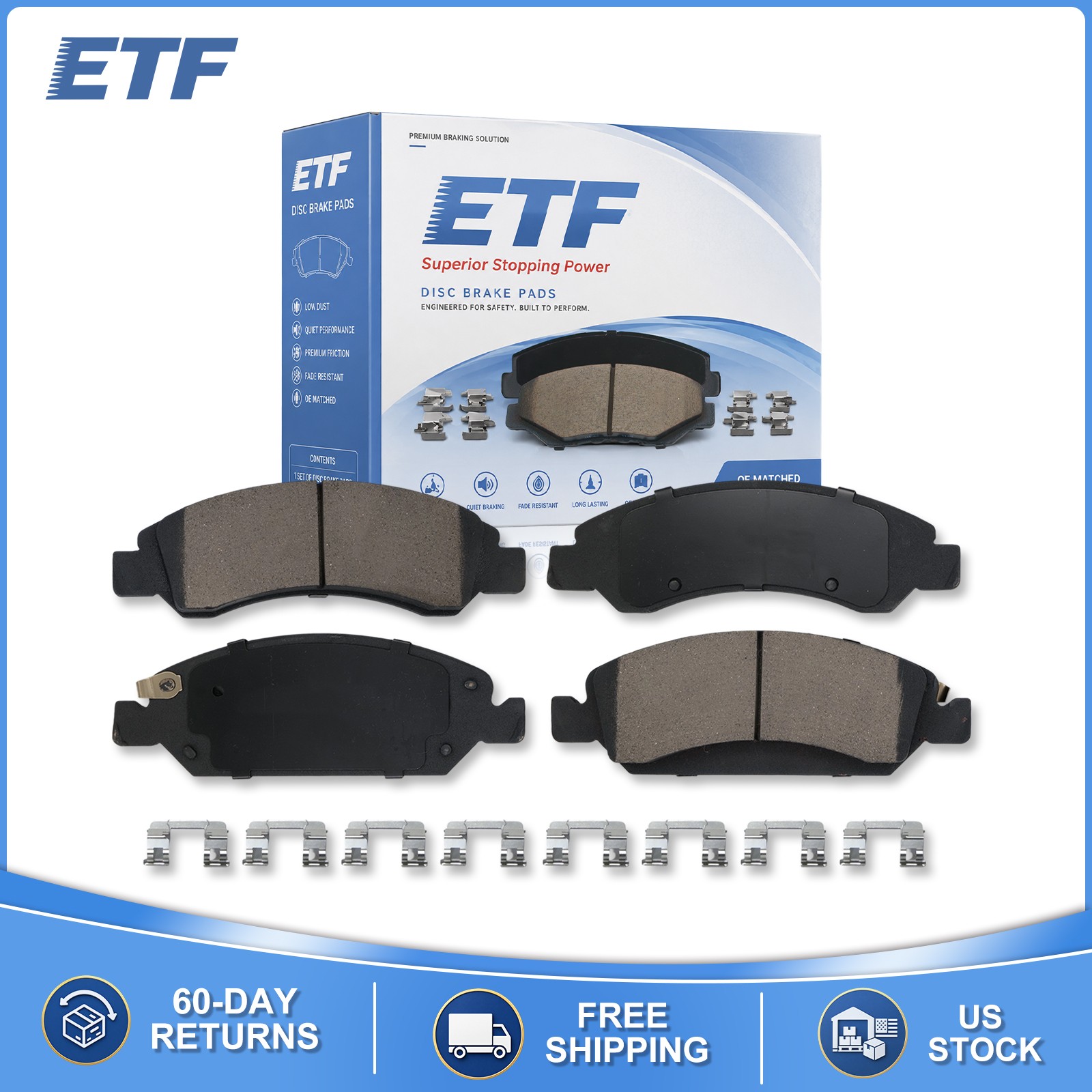 D787 Front Ceramic Brake Pads w/Hardware for Honda Accord Acura CL TL TSX RL