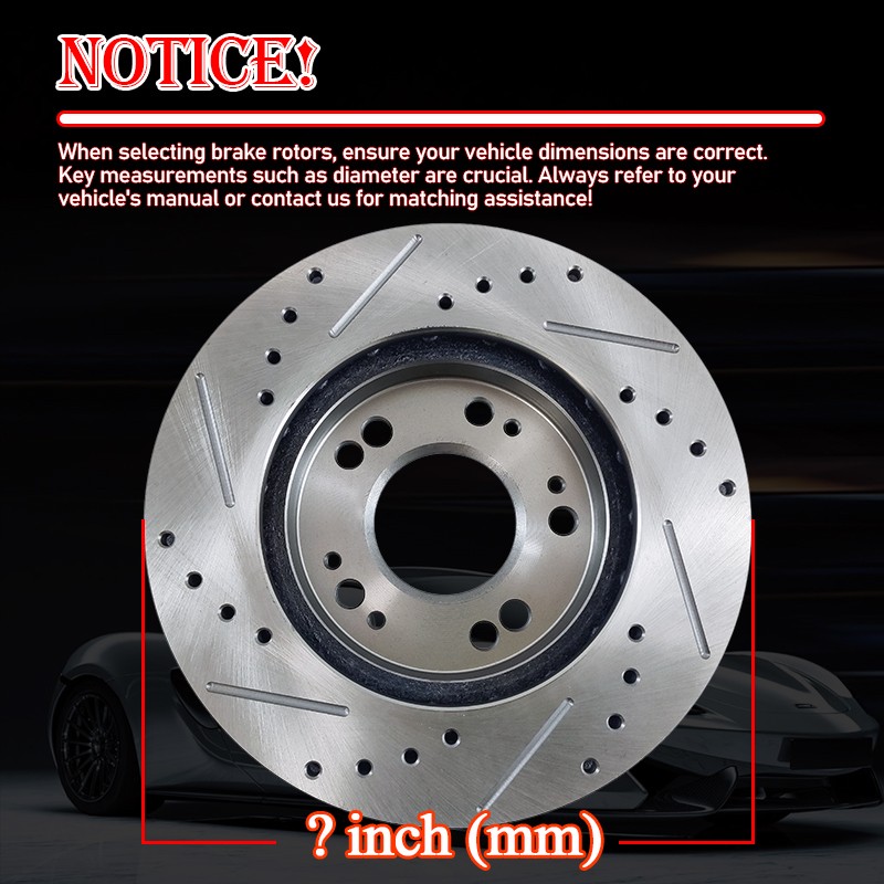 Front&Rear Drilled+Slotted Rotors Brake Pads for2005 2006 2007 2008Chrysler 300