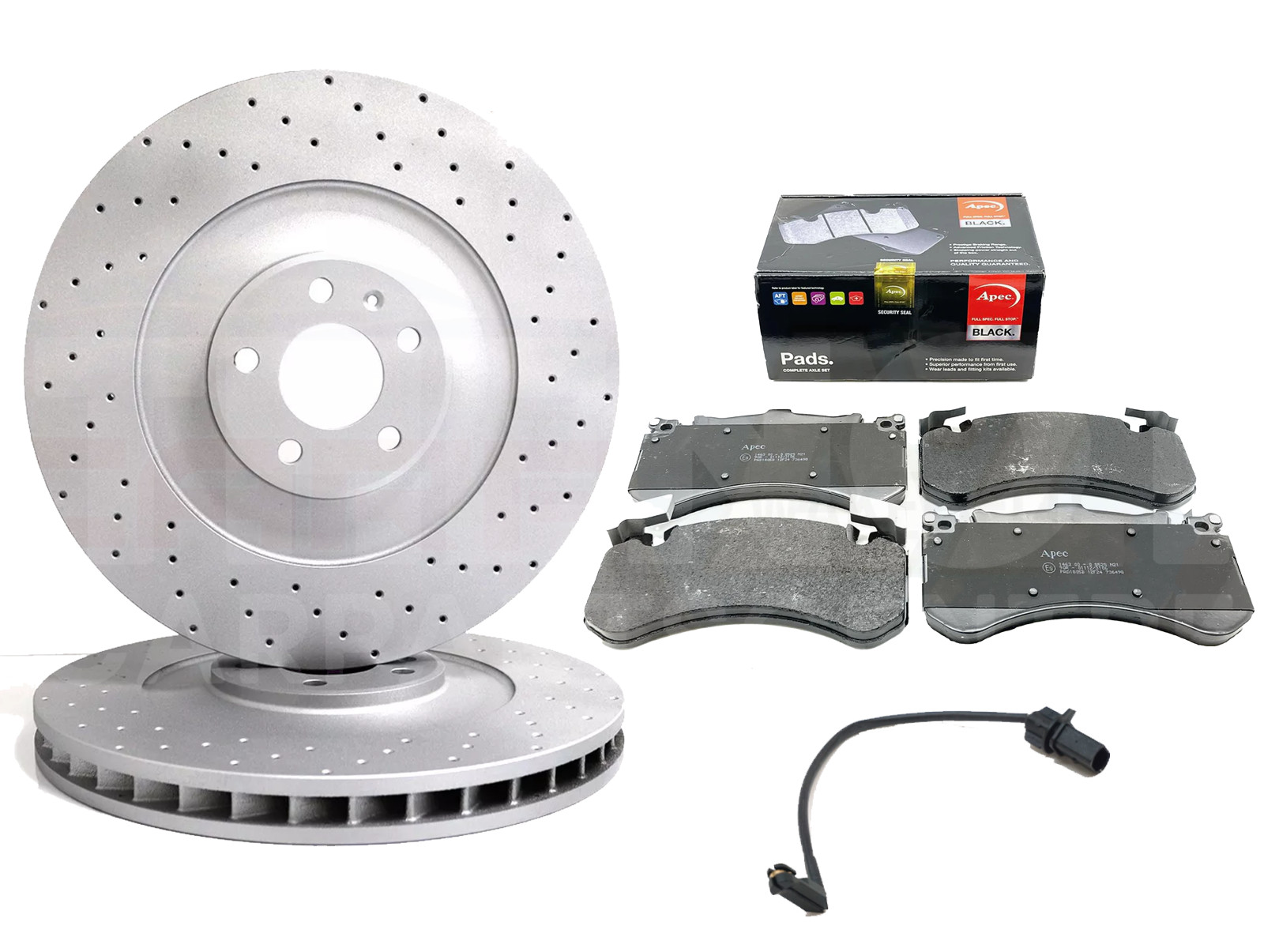 FOR AUDI S6 S7 S8 4.0 C7 D4 2011 – FRONT COATED BRAKE DISCS PADS WIRE 400MM 38MM