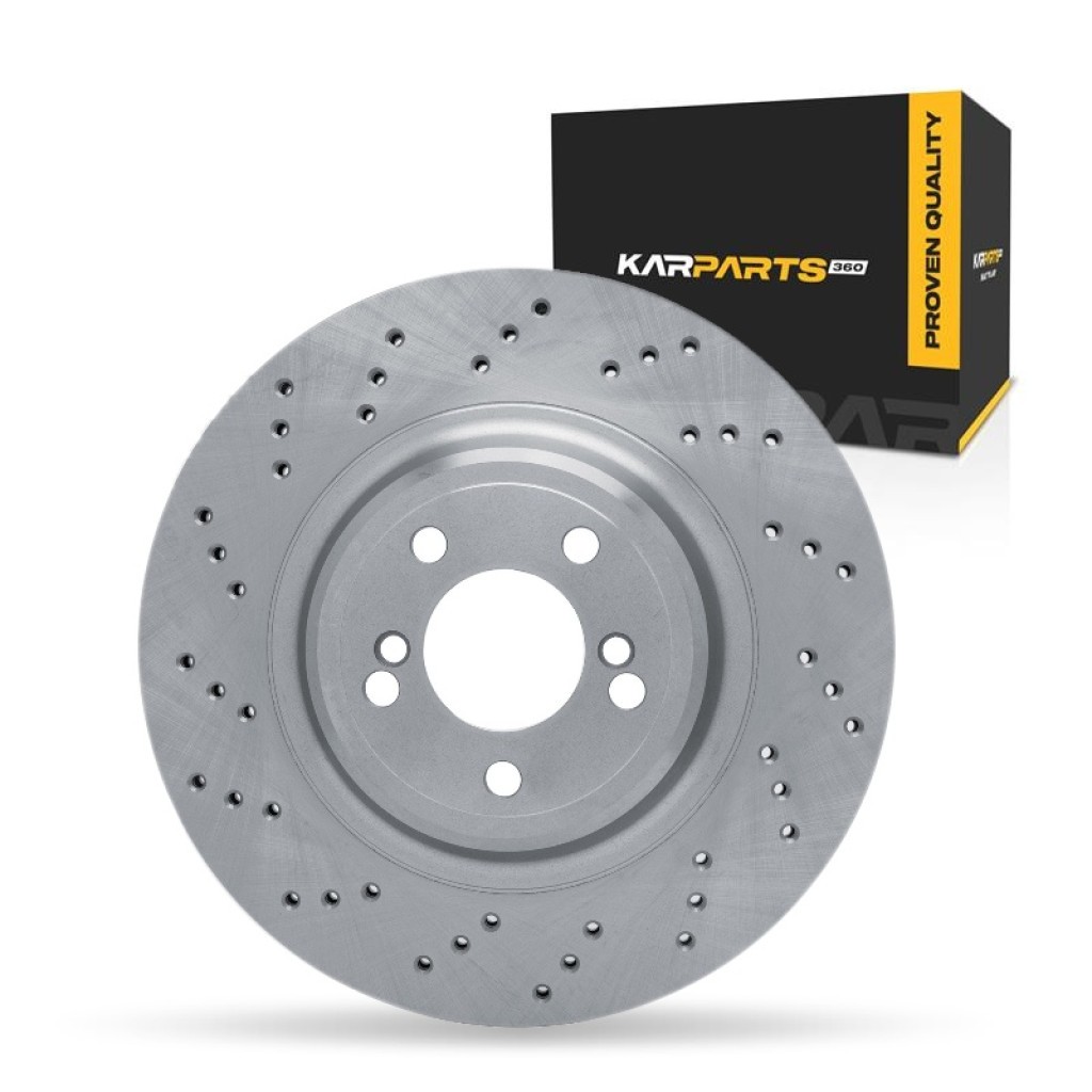 For BMW M2/M3 2015-2018 Brake Rotor Rear, Driver Side | Cast Iron | Drilled