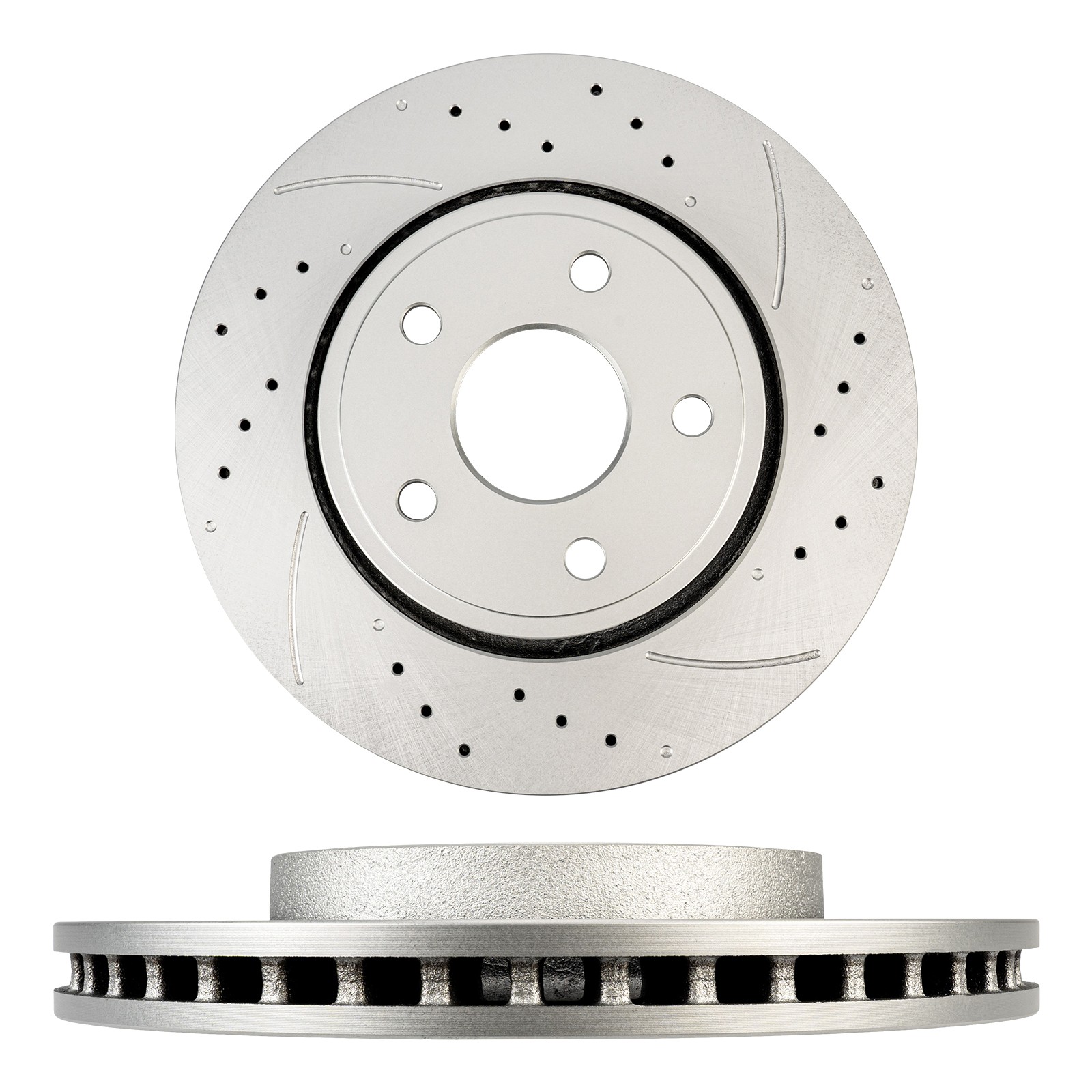 2x Drilled & Slotted Front Brake Rotors For 06-10 Jeep Grand Cherokee 3.7L 53026