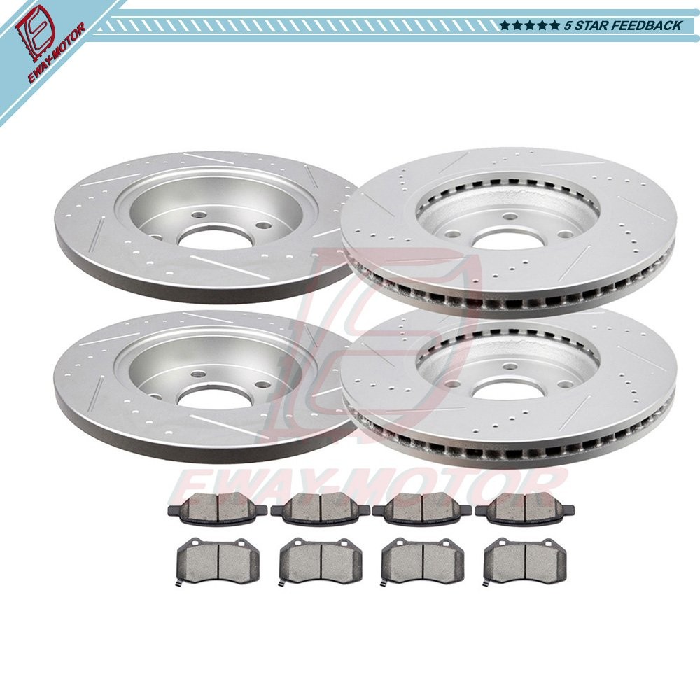 For 2007 Chevrolet Cobalt 2009-2010 HHR Ceramic Brake Pads And Rotors Front Rear
