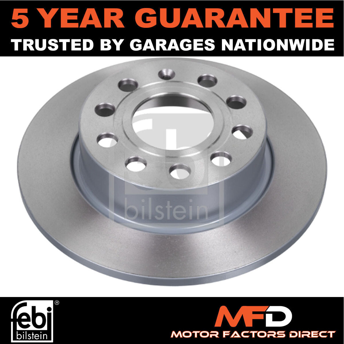 Fits Skoda Octavia VW Golf Caddy Scirocco AudiA3 Seat Leon Febi Rear Brake Discs