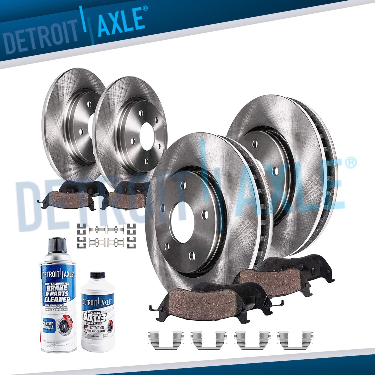 Front & Rear Brake Rotors + Brake Pads Honda Civic Acura CSX Rotor Pad Brakes