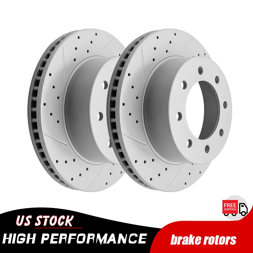 353mm Front Drilled Disc Brake Rotors for 2003 – 2008 Dodge Ram 2500 3500 8 Lug