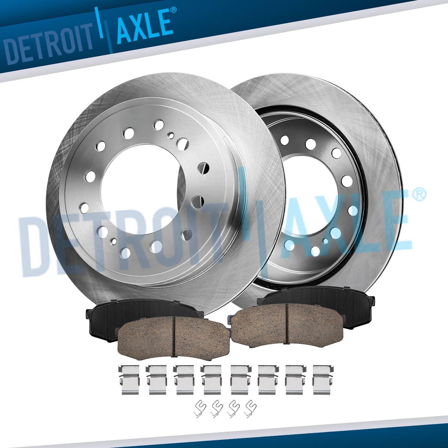 REAR Disc Rotors & Ceramic Brake Pads for Toyota Sequoia 4Runner Lexus GX470
