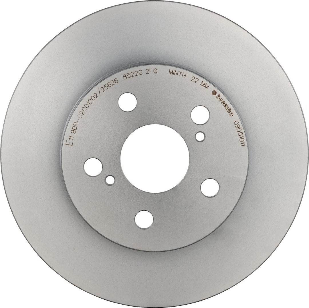 Brembo 09D51011C02 Brake Rotor Prime Vented Wheel Bolt Pattern 5 x 100mm Single