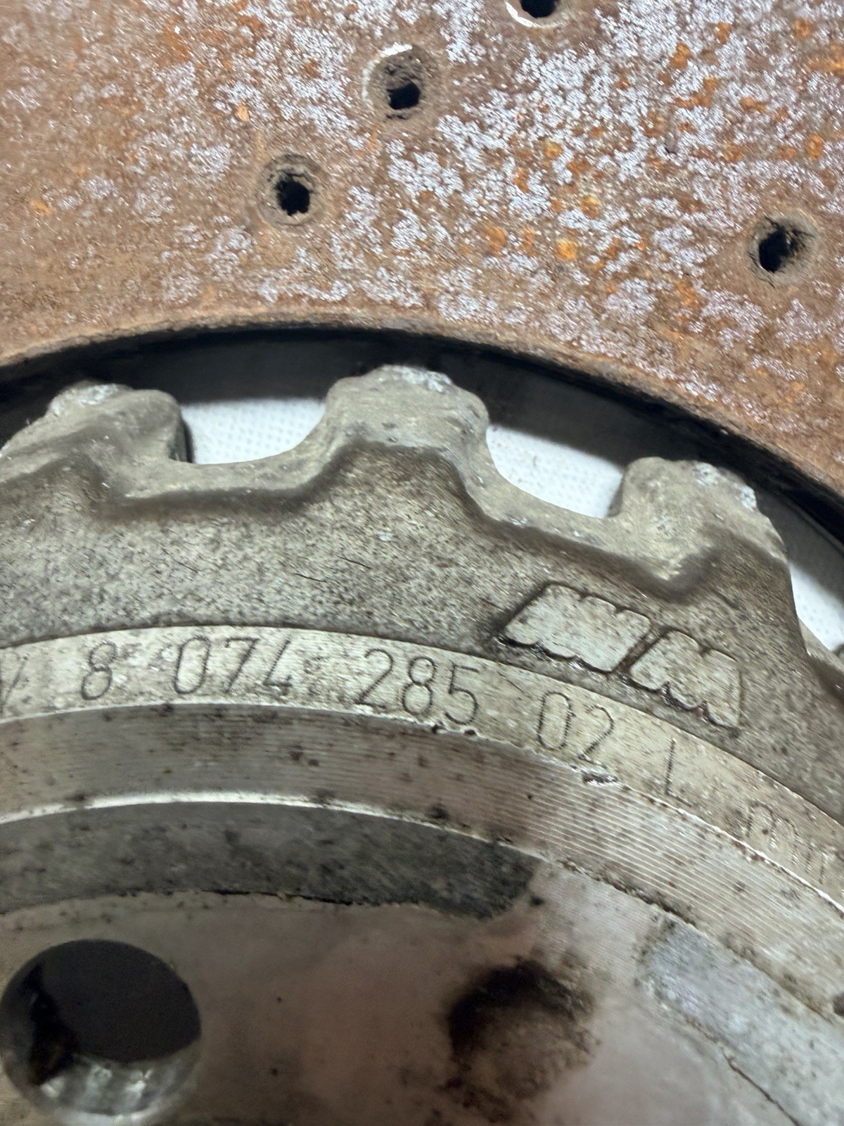 2022 BMW X6M DRIVER Left Rear Disc Brake Rotor Used Drilled OEM