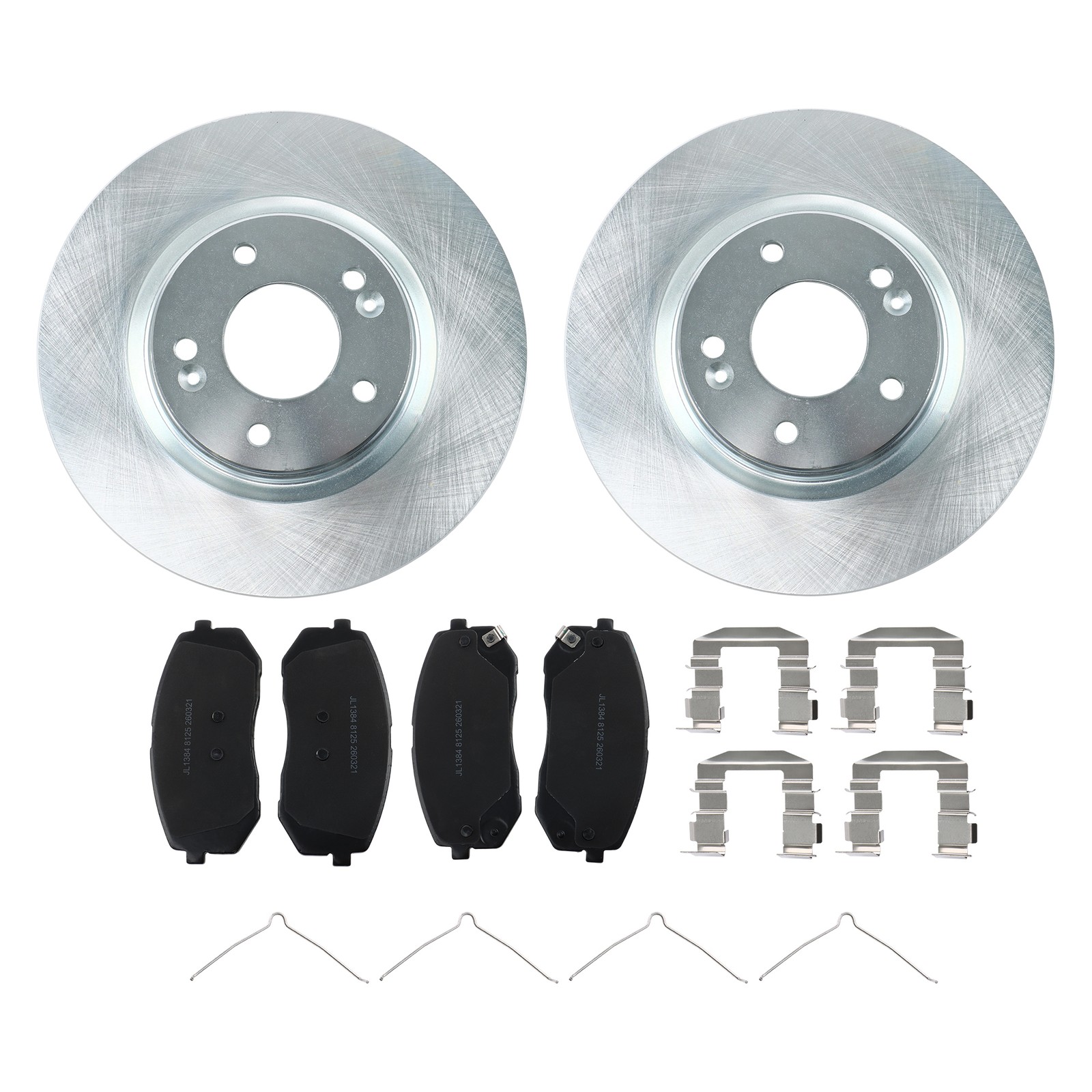 Front Disc Brake Rotors & Ceramic Brake Pads JBR1710 For Kia Optima 2016-2020