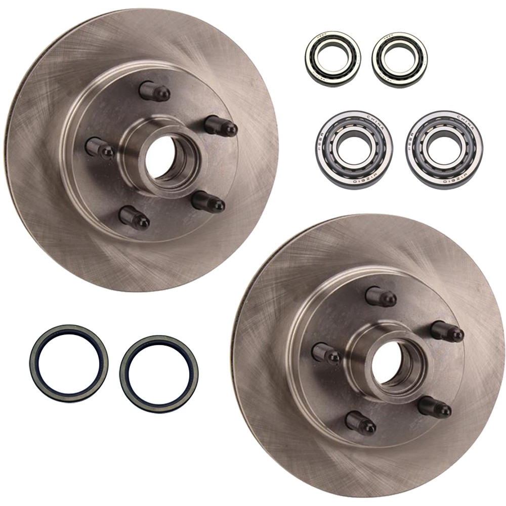 Front GM Metric Disc Brake Rotor and Bearing Kit, 5 on 4-3/4, L/R