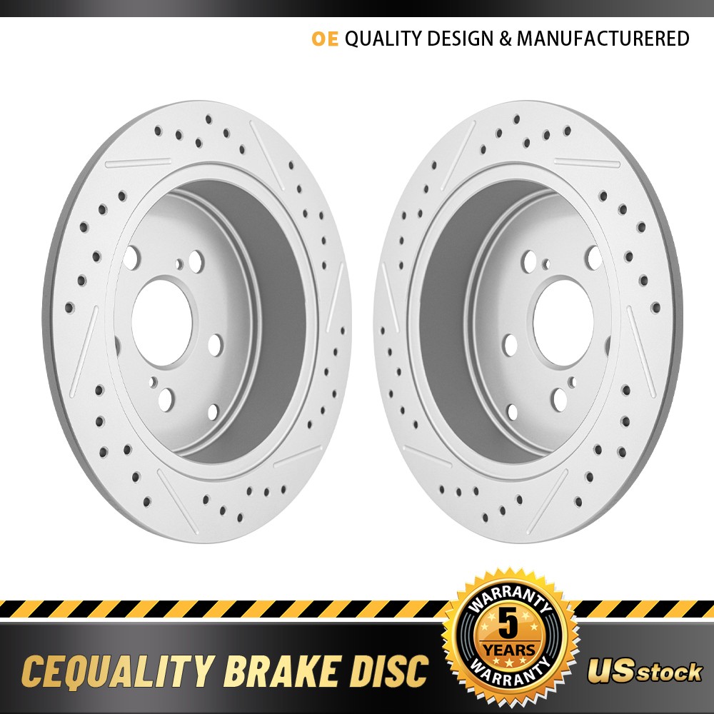 269mm Rear Drilled Brake Rotors for Toyota Corolla Celica Matrix Scion tC Vibe