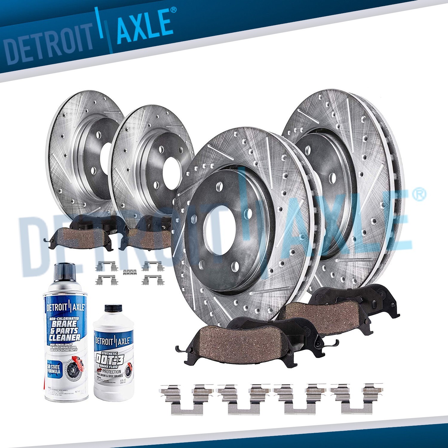 Front + Rear DRILLED Rotors Ceramic Brake Pads For Toyota Camry V6 SE XLE USA