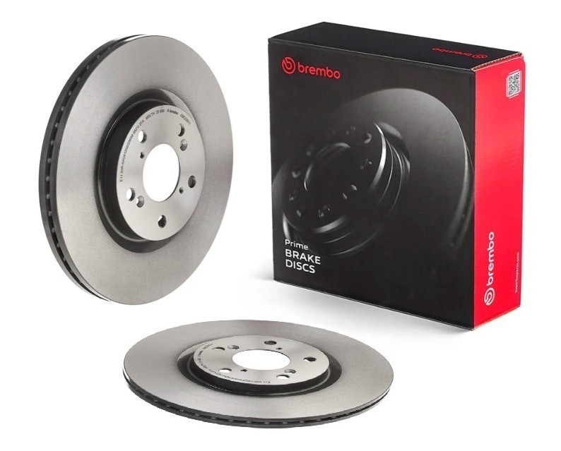Brembo 09.E236.11 Prime UV Coated Vented Brake Rotors – Front Pair