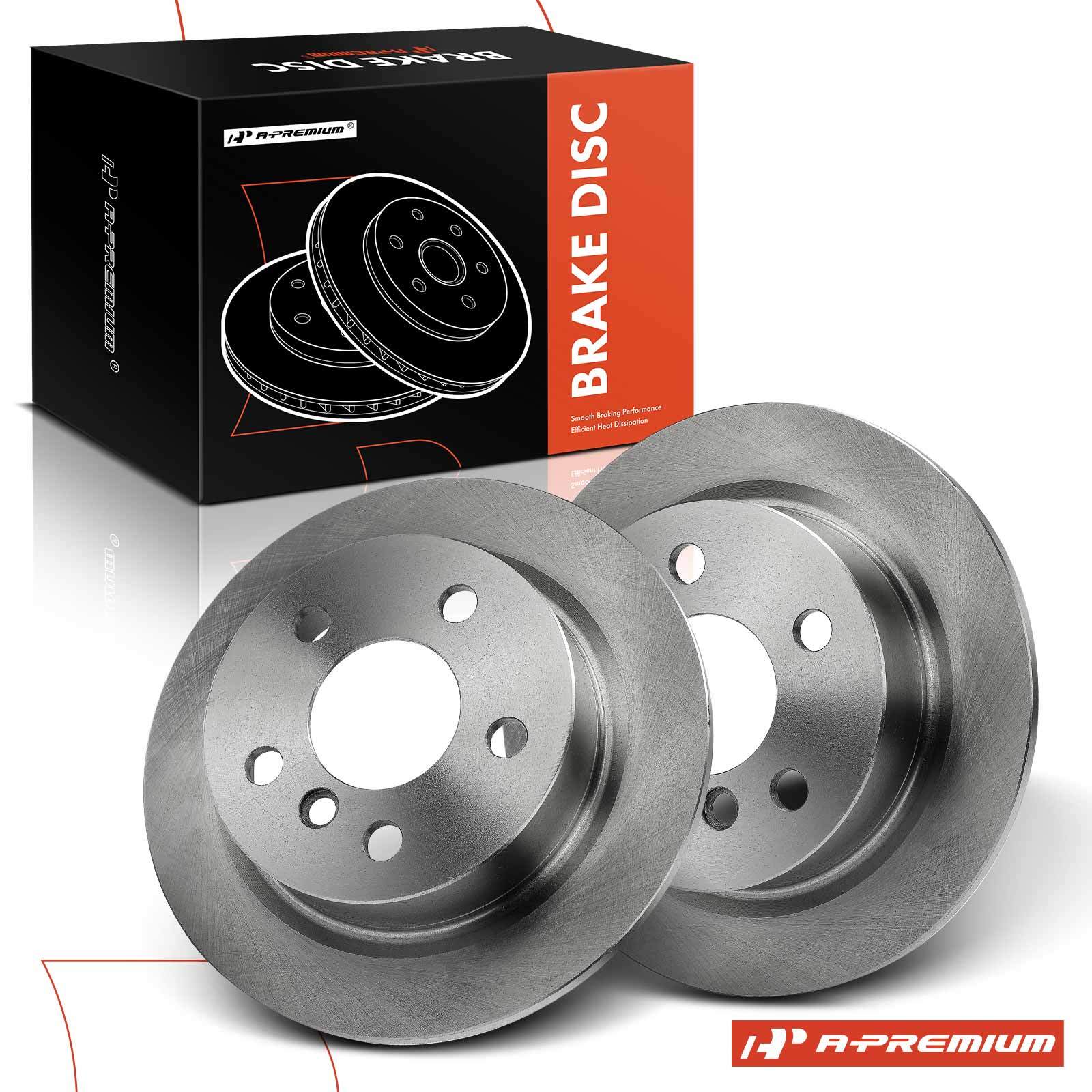 A-Premium Rear and Disc Brake Rotors for Mini Cooper 2014-2019 259mm 1.5L 5 Lug