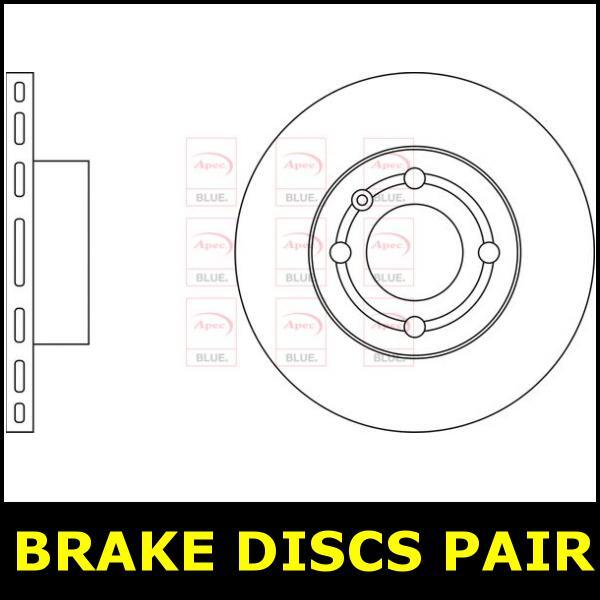 Brake Discs Pair Front FOR VW POLO 101bhp 6V 1.6 97->01 Petrol Blue