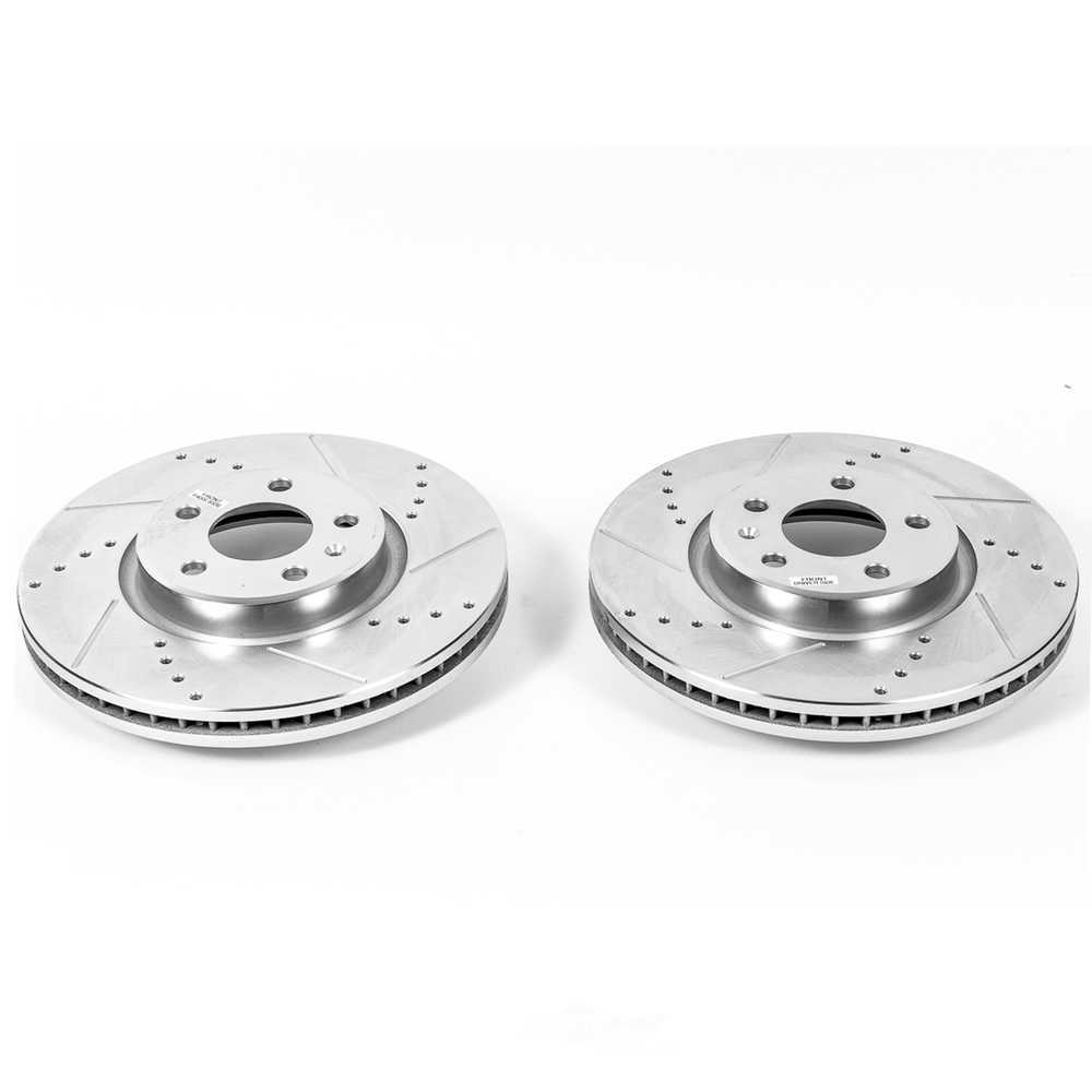 Disc Brake Rotor Set-Front Drilled, Slotted and Zinc Plated Brake Rotor Pair