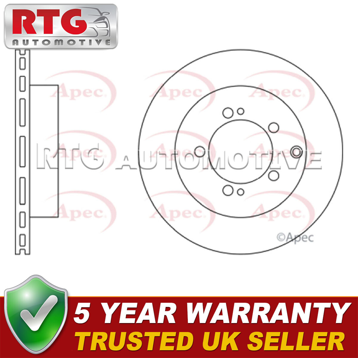 Rear 1x Brake Disc Fits Mitsubishi Space Wagon 1998-2004 2.0 2.4 2.5 MR128661