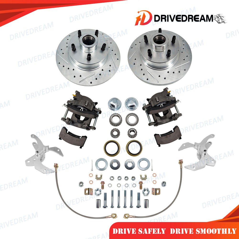 For Ford Cars 1954-1956 drilled and slotted rotors 11″ Disc Brake Conversion Kit