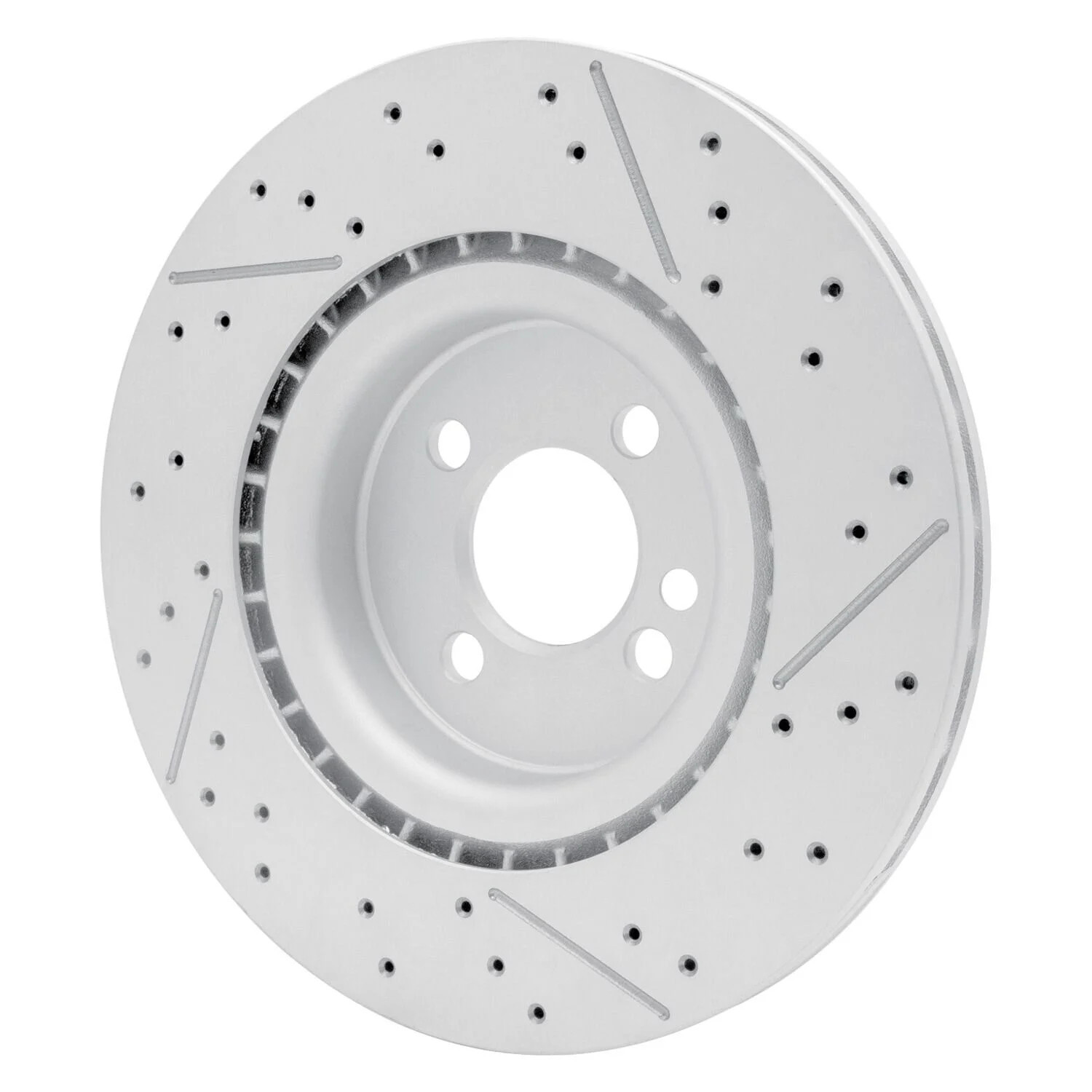 For Mini Cooper 09-14 GeoSpec Drilled & Slotted 1-Piece Front Brake Rotor