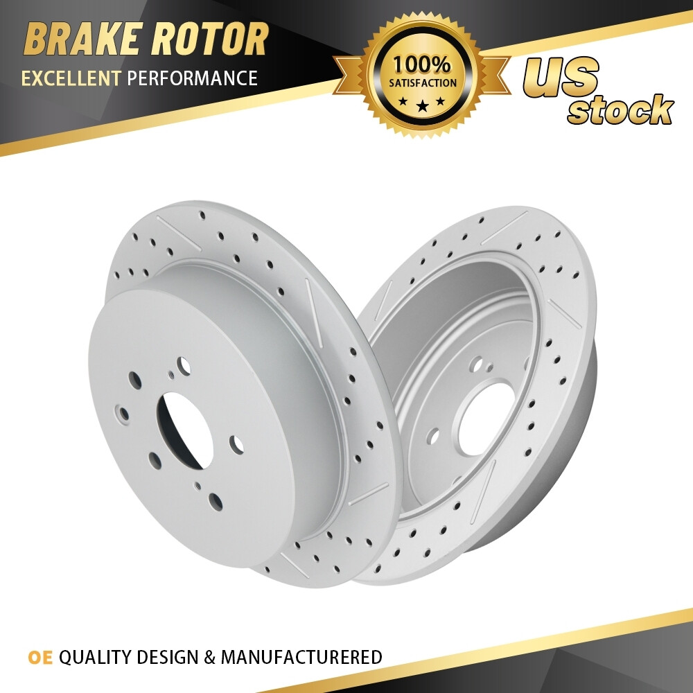 Rear Disc Brake Rotor Set of 2 for Lexus Rx350 Rx450H Toyota Highlander Sienna