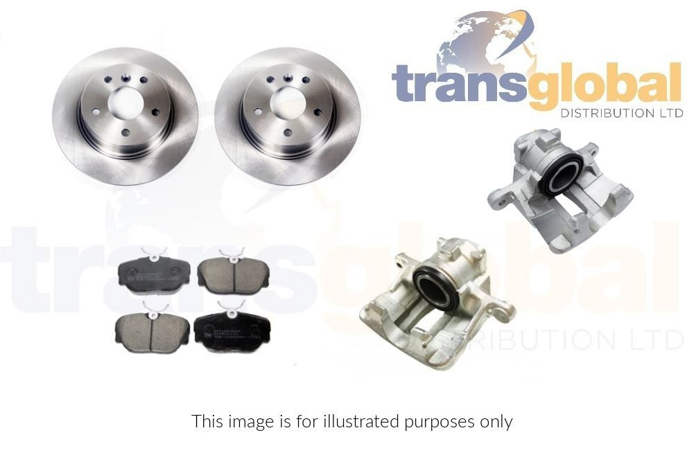 Pair Rear Brake Discs Pads Caliper Kit for Range Rover P38 Petrol Diesel 94-02