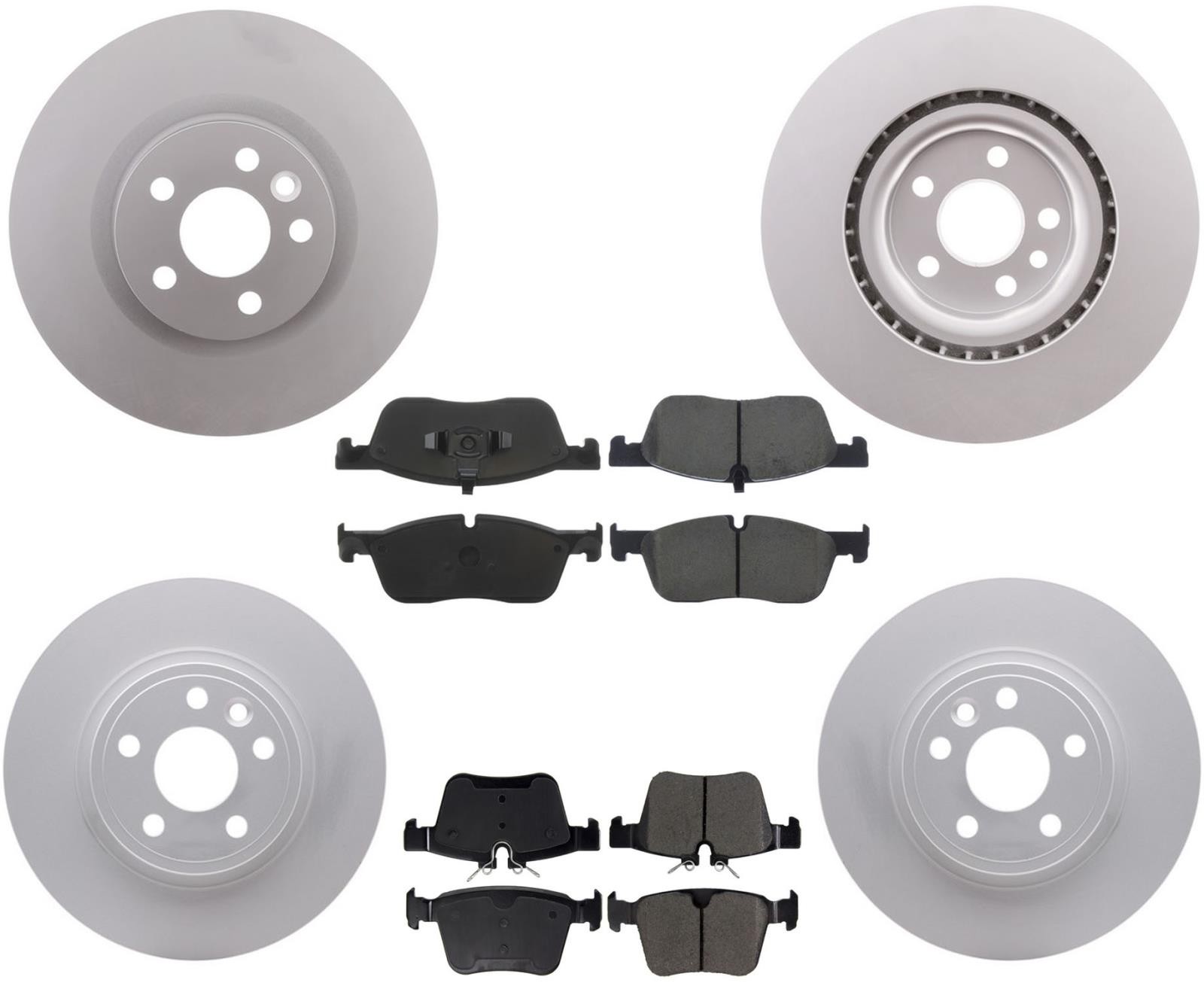 Fits Land Rover Discovery Sport 2015-19 F&R Disc Brake Rotors Ceramic Brake Pads