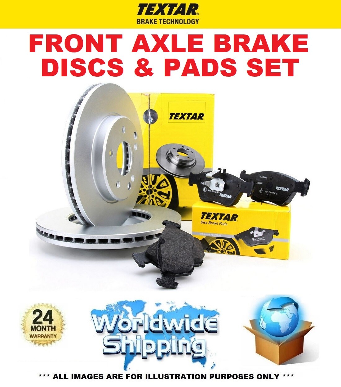 TEXTAR Front Axle DISCS & PADS for MAZDA CX-5 2.0 AWD 2011-2017