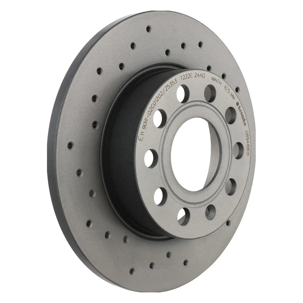 For Volkswagen Jetta 05-10 Brake Rotor Premium Xtra Cross Drilled UV Coated