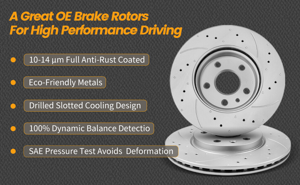 Front Disc Rotors Ceramic Brake Pads Kit for Honda Civic Accord Element CR-V