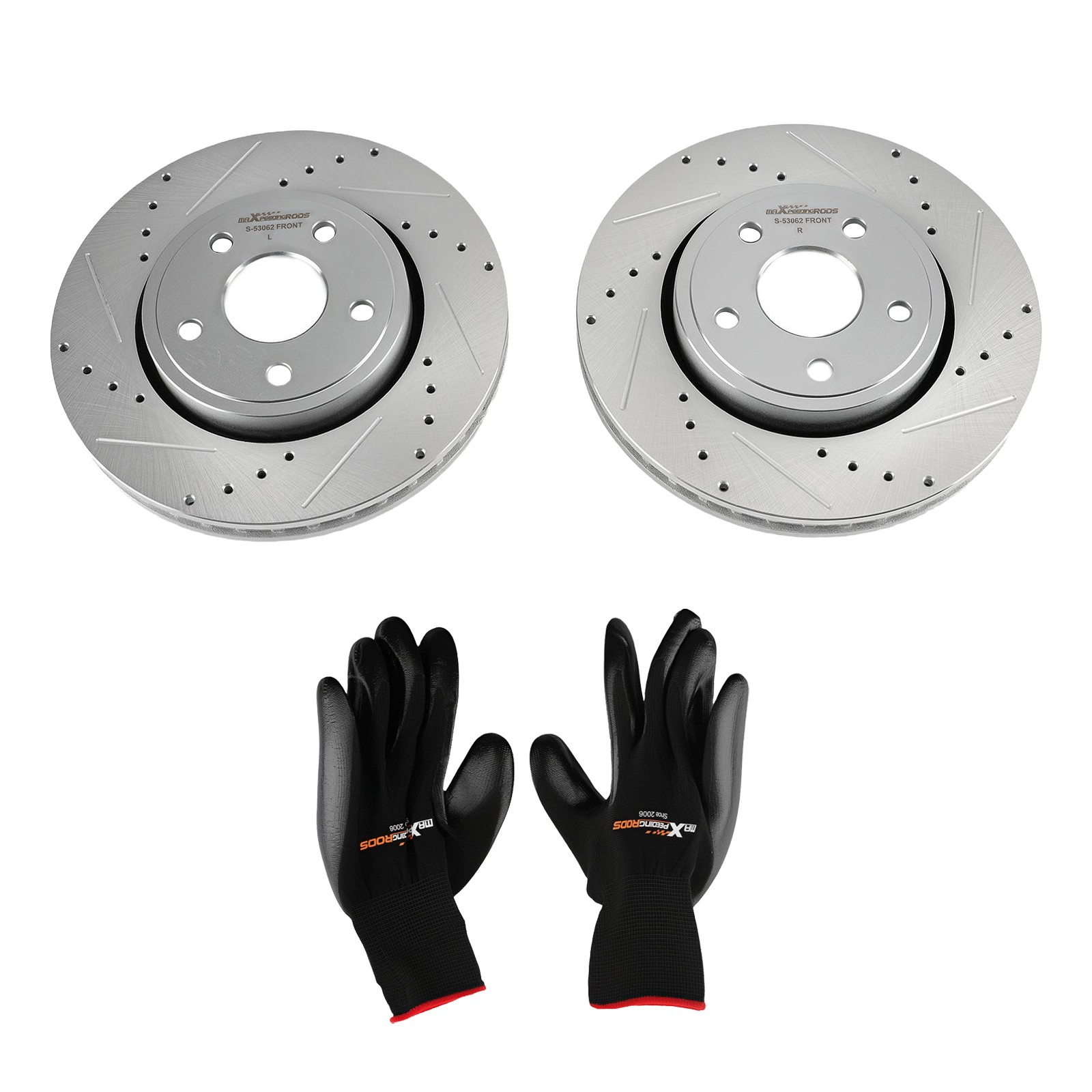 Front Drilled&Slotted Brake Rotors Kit for Dodge Durango 2011-2020 S-53062 53062