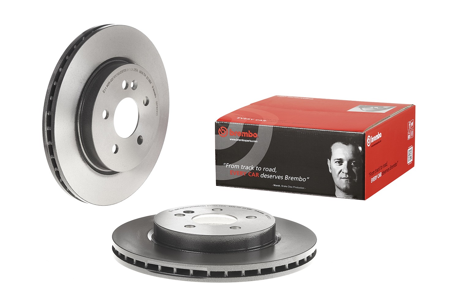 Brembo Front Left or Right Brake Disc Rotor UV Coated 303mm For Mercedes W163