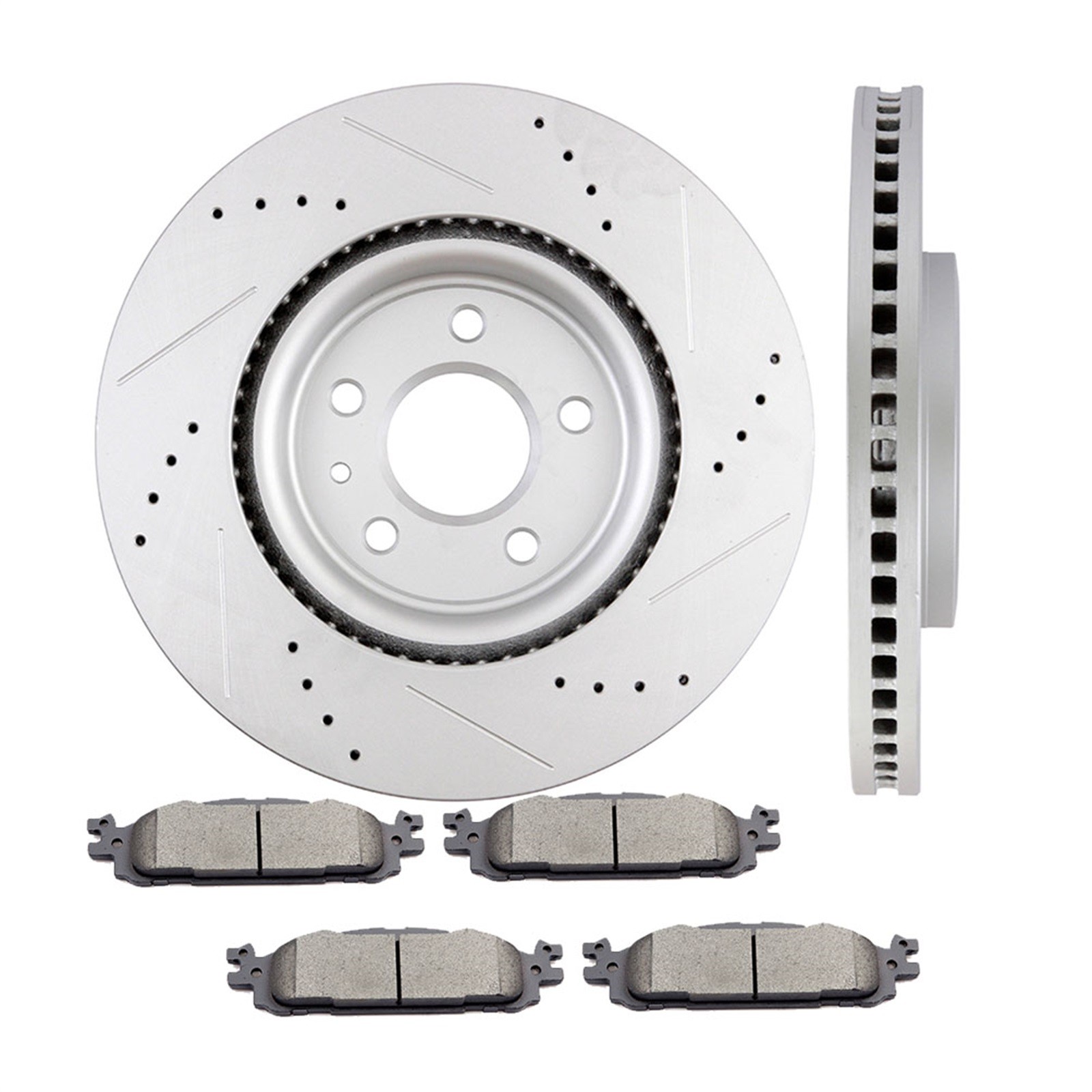 Front Drilled Brake Rotors & Pads for Ford Explorer Taurus Flex Lincoln MKS MKT