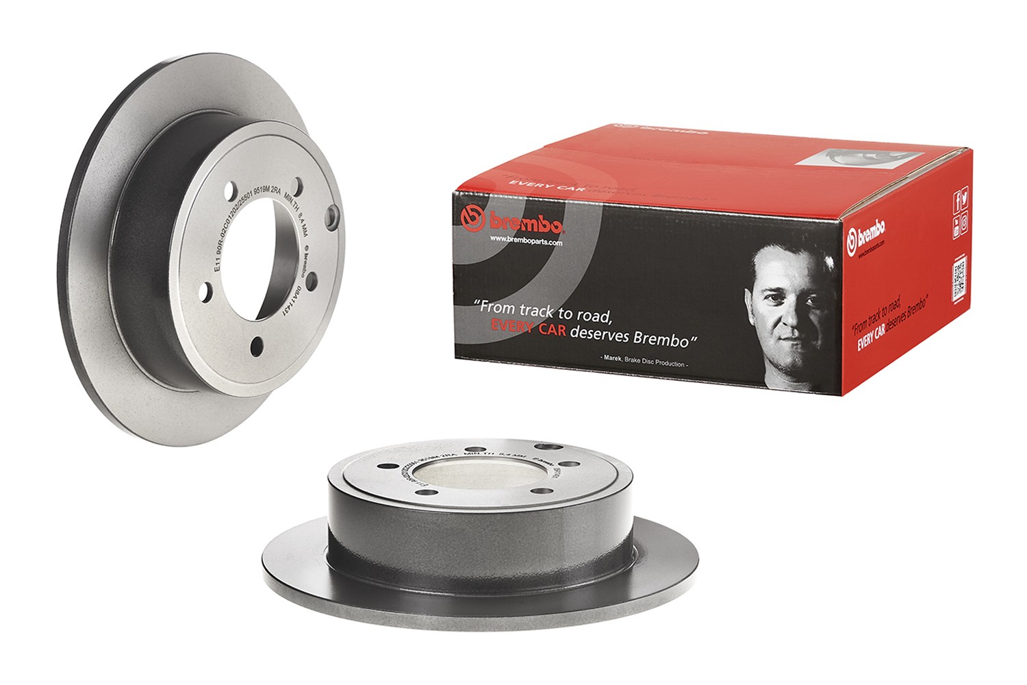 Brembo Rear Left or Right Solid 262mm Brake Disc Rotor For Chrysler Dodge Jeep
