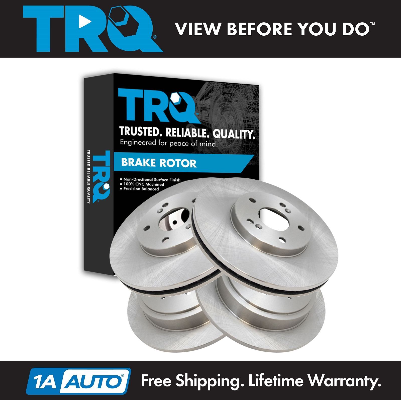TRQ Front & Rear Brake Rotors Set For 2001-2006 Acura MDX 2003-2008 Honda Pilot