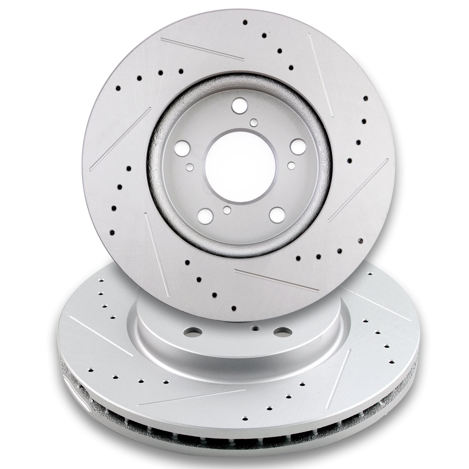 Front Drilled & Slotted Brake Rotors Discs Kit For 2005-2010 Honda Odyssey 3.5L