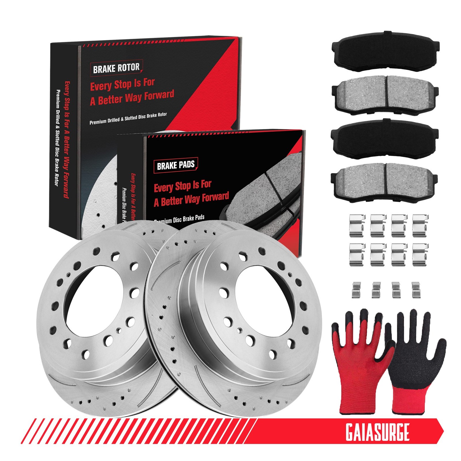 Rear Disc Rotors Brake Pads for Toyota FJ Cruiser Sequoia 4Runner Lexus GX470